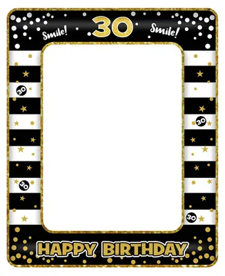 Productafbeelding van Opblaasbare fotolijst - Fotoaccessoire voor feestdecoratie - Zwart-goud - 30 stuks