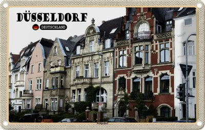 Immagine prodotto di vianmo Insegna di latta 12x18 cm Düsseldorf Pempelfort