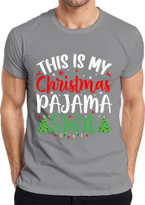 Obrázok produktu pre Toto je moje vianočné pyžamo Pyžamo - Christmas Xmas Christmas Pánske tričko, sivé, M