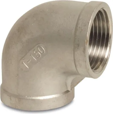 Produktbild von Gewindefitting Edelstahl Winkel 90° 1/4" IG