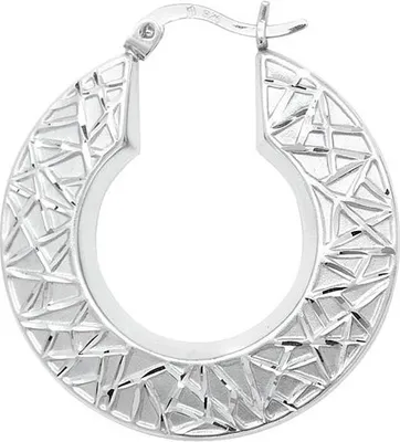 Produktbild von Elegante 925 Sterling Silber Damen - Paar Creolen - 33mm*30mm; TRS22615