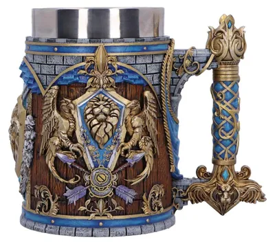 Produktbild von World of Warcraft Allianzkrug 15,5 cm - Offizielles Halbliterfass