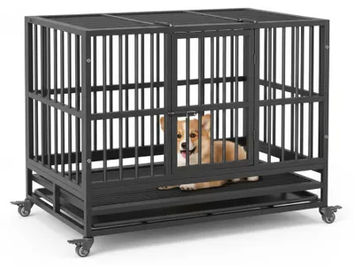 Produktbild von InAndOutdoorMatch - Hundebank - Verzinkter Stahl - Mit Rädern, KI-generiertes Bild