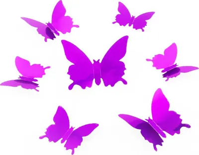 Produktbild von Oblique Unique 3D Schmetterlinge 12er Set Wandtattoo Wandsticker Wanddeko - lila