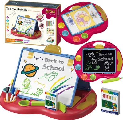 Immagine prodotto di Tavolo Da Disegno Bifacciale Giochi Da Tavolo Educativi Piccolo Artista Set