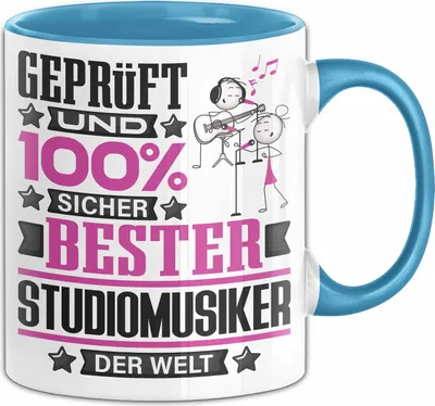 Produktbild von Studiomusiker Geschenk Lustiger Spruch für Studiomusiker Geschenkidee Bester Studiomusiker Der Welt (Blau)
