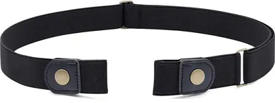 Produktbild von INF Elastický opasok / opasok bez pracky Imitácia kože Čierna 3 cm