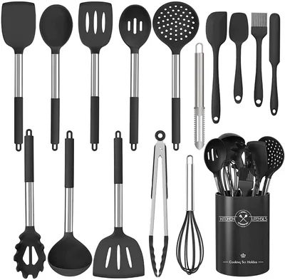Image de Ensemble d'ustensiles de cuisine en silicone, comprenant 16 pièces