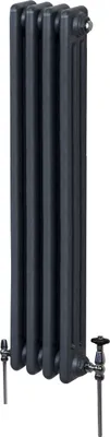 Obrázok produktu pre Tradičný 3-stĺpový radiátor - 1500 x 202 mm - antracitovo sivý