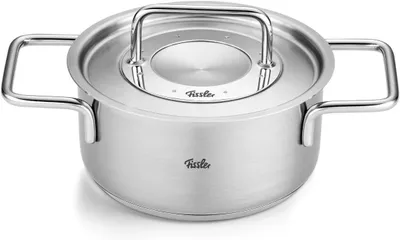 Produktbild von Fissler Pure Collection / Edelstahl-Kochtopf (Ø 16 cm, 1,9L) Töpfe inkl. Metall-Deckel, Innen-Skalierung – Induktion