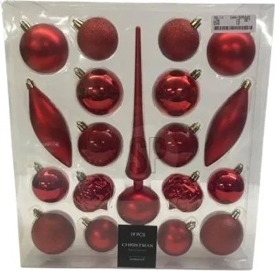 Image de Décoration de Noël set de 19 pcs rouge KO-CAN305220