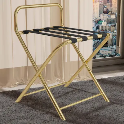 Produktbild von 2er-Set WILSON | Kofferständer | Gold | + Wandschutz | Ablage Bock Gepäck