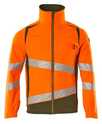 Produktbild von MASCOT® Jacke, ULTIMATE STRETCH Arbeitsjacke Größe M, hi-vis orange/moosgrün | Packung (1 Stück)