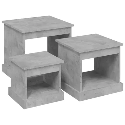 Produktbild von Couchtische 3 Stk. Betongrau Holzwerkstoff