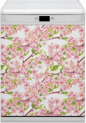 Produktbild von Abwaschbar 60x70 cm Geschirrspüle Magnetmatte Küche Dekorative  - Blumen Kirsche
