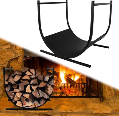 Produktbild von UISEBRT U-Form Kaminholzregal Aussen Kaminholzhalter Brennholzregal Feuerholzregal 44,5x 37,5 x 40 cm Kaminholzständer Holzhalter Brennholz für Innen- und Außenbereiche