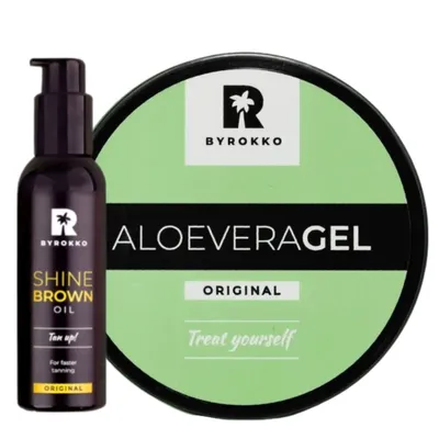 Produktbild von Byrokko Aloe Vera Kühlgel + Shine Brown Oil