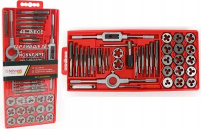 Produktbild von SCHMITH® Gewindeschneider Set 40-Teilig Gewindebohrer Gewindeschneid Satz