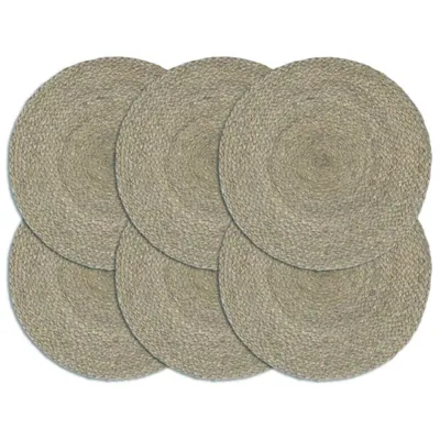 Produktbild von Tischsets 6 Stk. Grau 38 cm Rund Jute