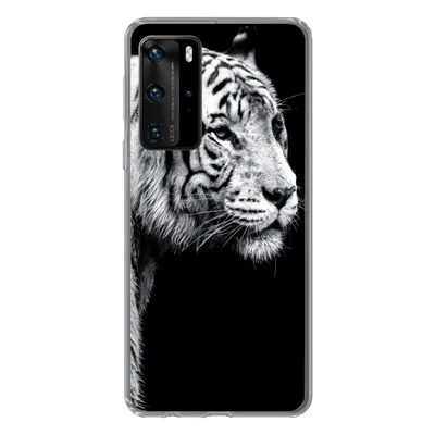 Produktbild von MuchoWow® Handyhülle Schutzhülle Hülle für Huawei P40 Pro Tiger - Wilde Tiere - Licht Silikon Softcase Handy Hülle - Schutz
