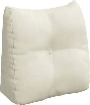 Produktbild von vidaXL Rücken Kissen Creme 45 x 24 x 50 cm Samt