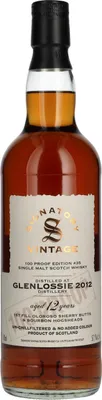 Produktbild von Signatory Vintage 100 Proof Edition GLENLOSSIE 12 Years Old Single Malt #35 2012 57,1% Vol. 0,7l