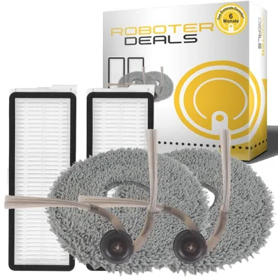 Immagine prodotto di Set di accessori, kit di ricambi per aspirapolvere Roborock Qrevo EdgeT (2 filtri, 2 spazzole laterali, 2 panni)