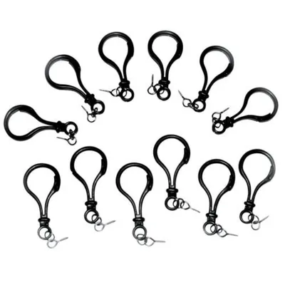 Produktbild von EDUPLAY 210-057 Schlüsselanhänger zu Holzfiguren, schwarz (12er Pack)
