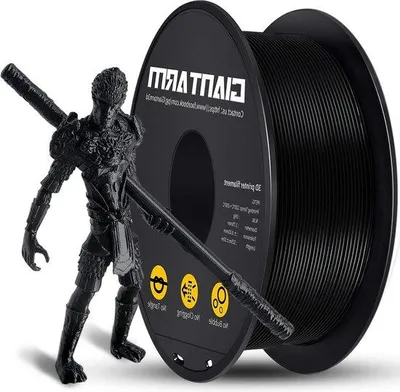 Obrázek produktu pro Tiskový materiál PETG 175 mm pro 3D tiskárny – vysoká rozměrová přesnost – 0,02 mm – 1 kg – černý