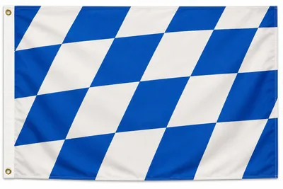 Produktbild von Flagge Bayern Raute 250 x 150 cm mit Metallösen - Fahne - Hissfahne - Hissflagge - Sturmflagge - zum hissen - - 100 Gramm Stoffgewicht