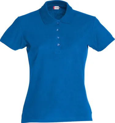 Produktbild von Klassisches Damen Polohemd mit Seitenschlitzen und 4 Ton-in-Ton-Knöpfen