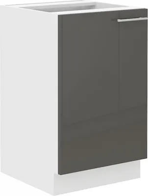 Image de Meuble pour évier inférieur LAJLA – largeur 50 cm, gris / blanc