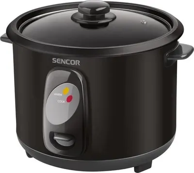 Image de Cuiseur à Riz SENCOR SRM 1001BK, 400 W, 1 L, Noir, Acier Inoxydable, Couvercle en Verre