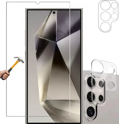 Produktbild von ino 2in1 Schutzglas + Kameraschutz kompatibel mit Samsung Galaxy S24 ultra Panzerglas harte Schutzfolie Panzerfolie Displayschutzglas Harte Folie Schutz Glasfolie Displayglas 9H