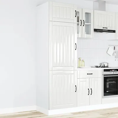 Obrázek produktu pro vidaXL Kuchyňská skříňka Lucca lesklá bílá materiál na bázi dřeva