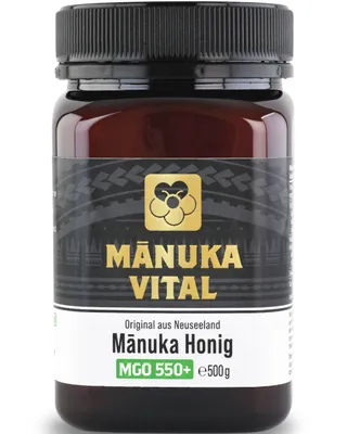 Produktbild von Manuka Vital MGO 550+ 500g | Das Manuka Honig ORIGINAL aus NEUSEELAND | 100% natürlich | Im Labor ANALYSIERTE Qualität | Pur & Roh
