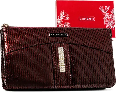 Obrázek produktu pro Lorenti dámská peněženka z přírodní kůže bordo RFID 18 cm