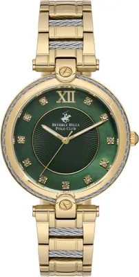 Produktbild von Damenarmbanduhr BEVERLY HILLS BP3585X.120 in grüner Mode als Geschenk.