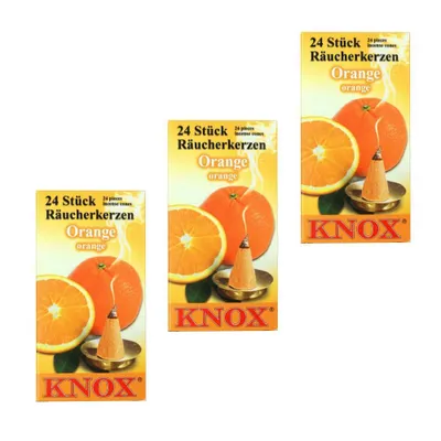Obrázek produktu pro KNOX - Sada 3 vonných kuželek velikosti M - oranžová