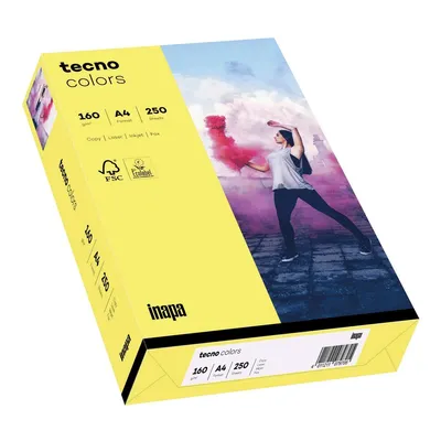 Produktbild von Multifunktionspapier tecno colors A4 160 g/qm VE=250 Blatt mittelgelb