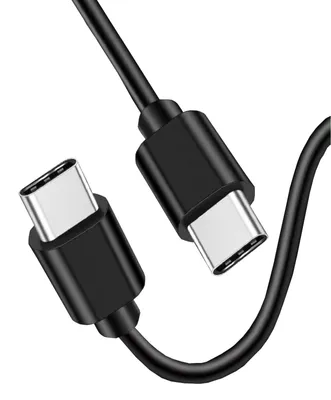 Produktbild von USB-C zu USB-C 1 meter Schnell-Ladekabel schwarz 1m – USB-C auf USB-C Schnellladekabel