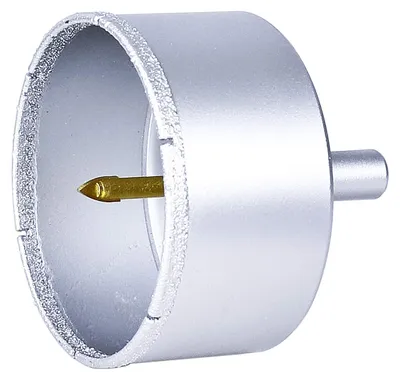 Produktbild von S&R Diamant Fliesenbohrer Set 68 mm mit Karbid Zentrierbohrer, Diamant Lochsäge, Hohl-Bohrkrone, für harte Fliesen, Porzellan, Feinsteinzeug, Granit, Marmor, Fliesenbohrer in runder Aufbewahrungsbox