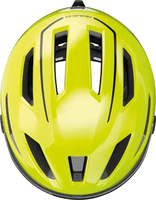 Produktbild von ABUS Stadthelm Pedelec 2.0 - Fahrradhelm mit Rücklicht und Regenhaube - für den Stadtverkehr - für Damen und Herren - Gelb, Größe L (56-62 cm)