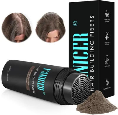Imagen del producto de Fibras para aumentar el volumen del cabello, color castaño medio, 27,5 g, unisex, para cabello con volumen