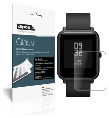 Produktbild von 2x Schutzfolie für Huami Amazfit Bip S matt - Anti-Shock 9H Folie dipos Glass Kunststoffglas