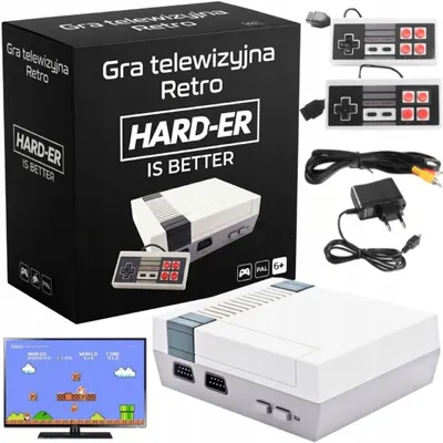 Produktbild von Retro konsole tv 620 spiele 8 bit plug play 2 kabel controller klassische spiele für kinder und erwachsene av anschluss