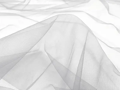 Produktbild von Tüll Stoff Meterware ca. 160 cm Breite, Silber