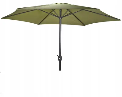 Produktbild von Garten Sonnenschirm 300 cm Grün mit Kurbel, Alu-Mast, UV-Schutz UPF 30+, Windventil