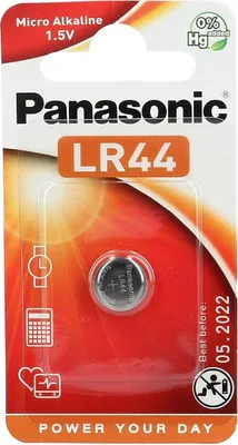 Produktbild von Batterie LR44 Panasonic Knopfzelle für Digitalthermometer Fotoapparat