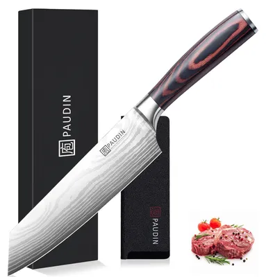 Productafbeelding van Santoku mes 20 cm, Japans koksmes Kiritsuke, scherp keukenmes